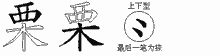 栗五笔拆分图